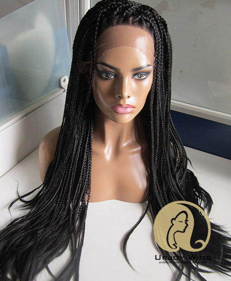 African American Box braid hair lace front wig