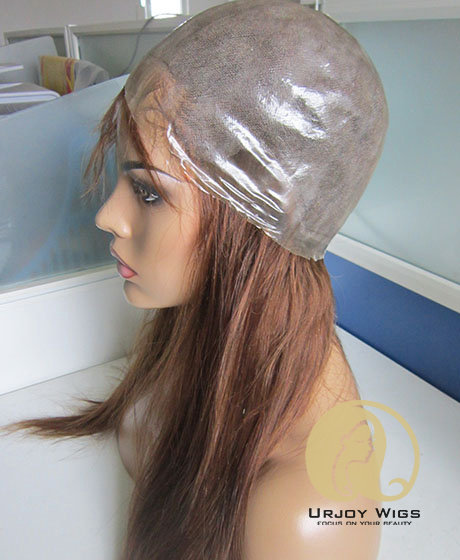 Medical Wigs Virgin Brazilian Hair Full PU Wig Baby Hair Around Perimeter