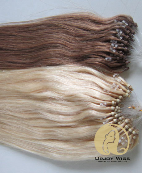 Micro Loop Ring Hair Extensions Brazilian Virgin Hair Straight 100g Virgin Brazilian Hair Human Hair Extension