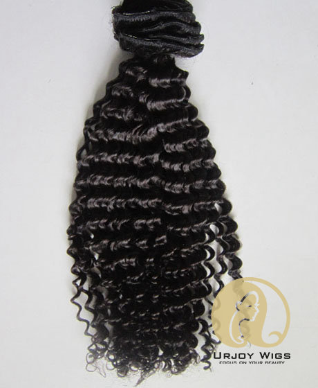 Deep curly clip in human hair extensions