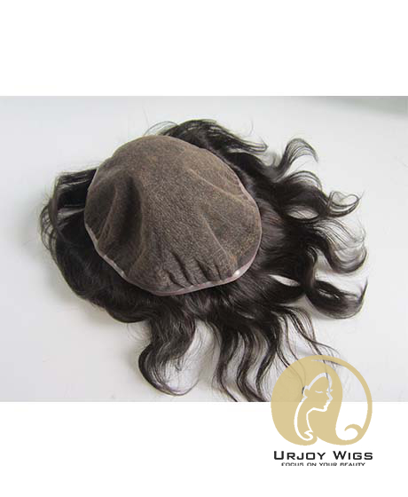 100% Human Hair Full Lace Toupee for Men In Stock
