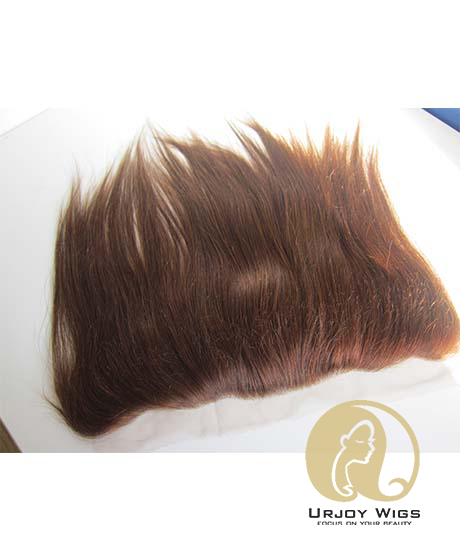 Lace Frontal #4 Brown Brazilian Virgin Human Hair Piece