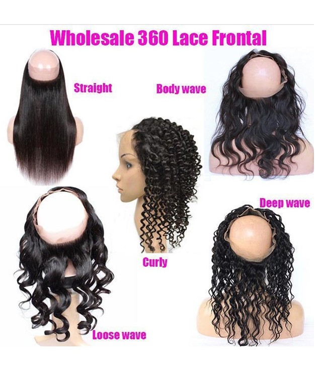 Wholesale 360 lace frontal preplucked natural hairline