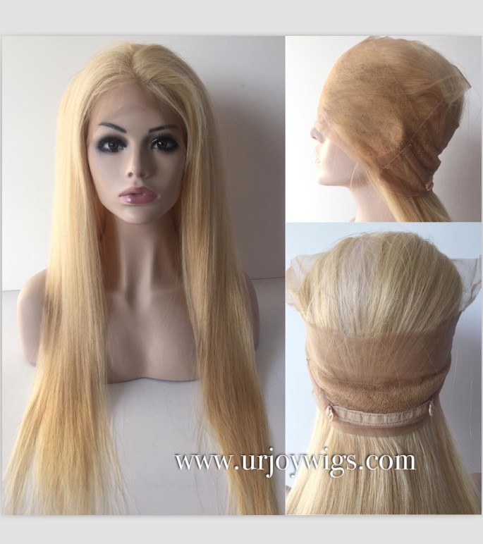 360 lace frontal closure #613 blonde pre-plucked natural hairline