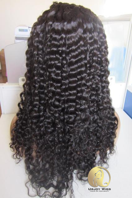 Deep wave full lace wig 100 human hair wig with baby hair