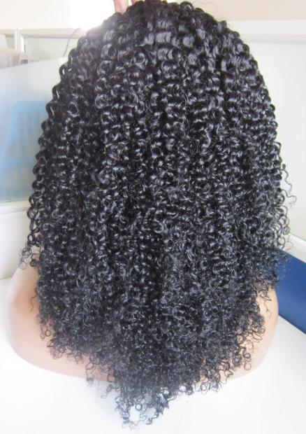 Afro curl full lace wig with natural hairline
