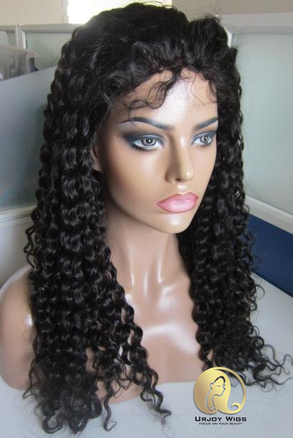 Deep wave glueless lace front wig no extra lace in front easy wearing 