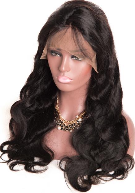 Body wave full lace human hair wigs with baby hair