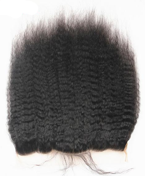 Kinky straight lace frontal 13x4 ear to ear pre plucked natural hairline