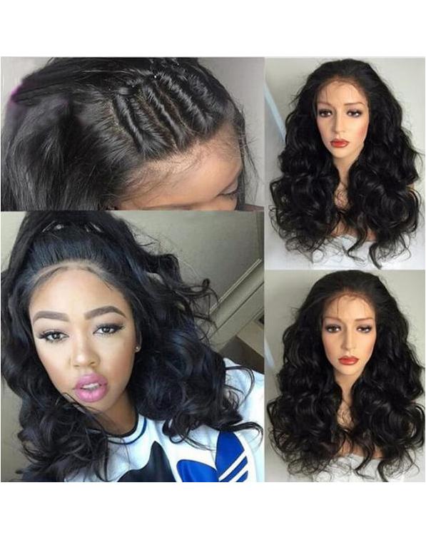 Loose wavy 360 lace frontal wig pre plucked natural hairline