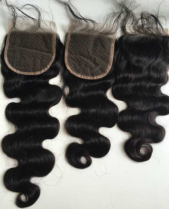 5X5 size body wave lace closure top quality