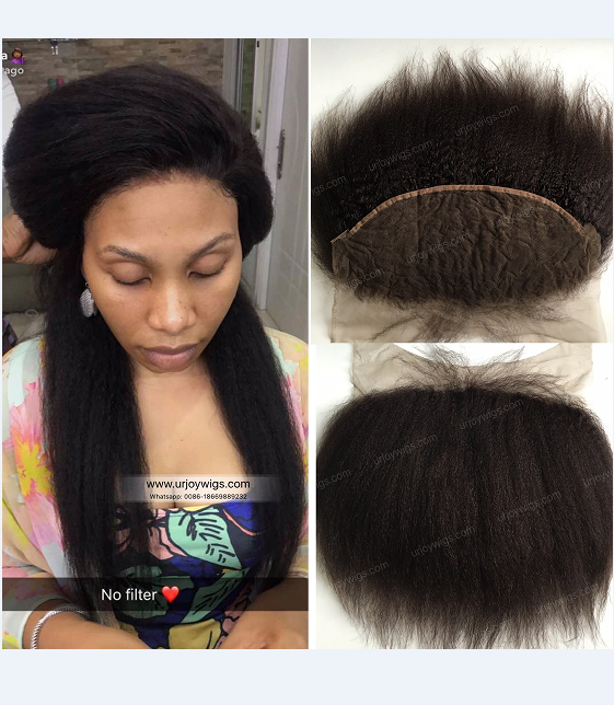 kinky straight lace frontal 13x6 top quality