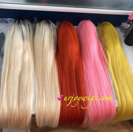 Colorful full lace wigs available fast shipping