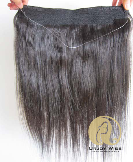 Unporcessed virgin peruvian hair halo hair extensions