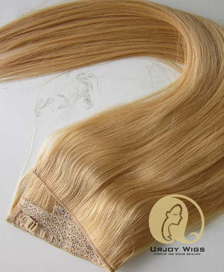 100% human hair straight halo hair extensions
