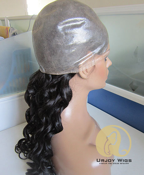 Medical Wigs Alopecia Wig Peruvian Virgin Hair Full PU Wig