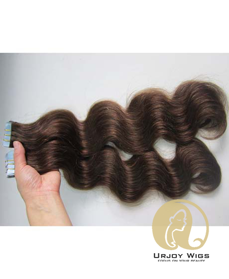 #4 body wave virgin brazilian hair tape hair