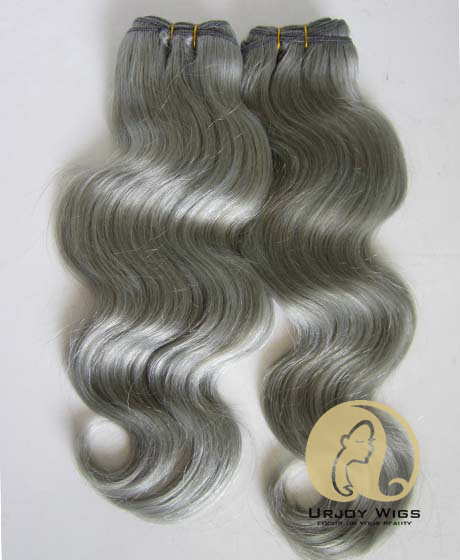 Top Quality Silver Grey Human Hair Weft