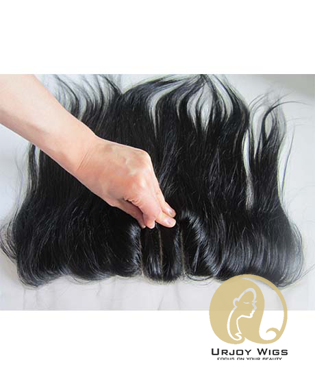 Three Part Lace Frontal Closure Brazilian Virgin Hair Piece