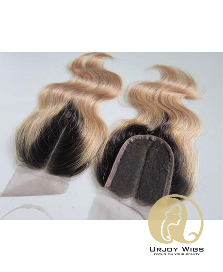 Ombre closures Large stock two tone lace closure from urjoywigs