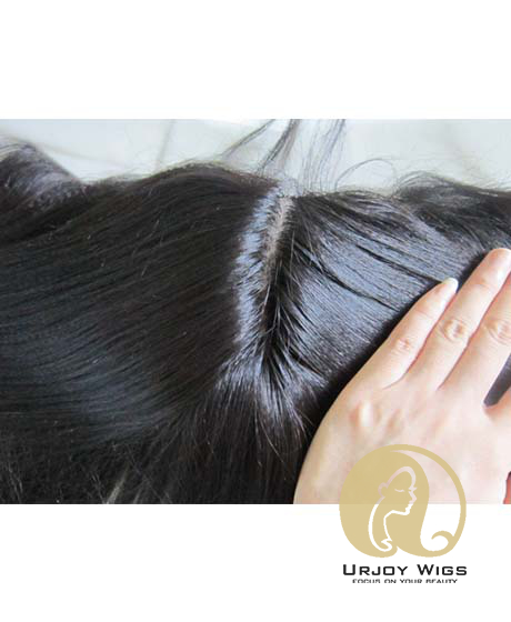 Silk Base Lace Frontal Brazilian Virgin Hair Yaki Straight 