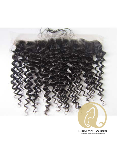 Lace Frontal Closure Top Quality Peruvian Virgin Hair Deep Curl Frontals 