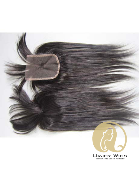 Peruvian virgin hair lace closure with bangs