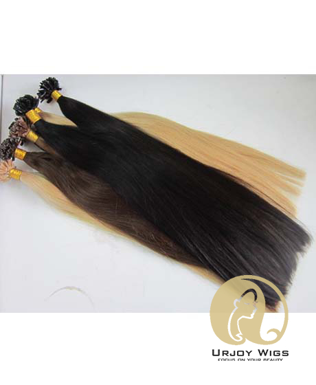 Nail Tip Hair Extensions Brazilian Straight Hair 8A Human Hair Extensions