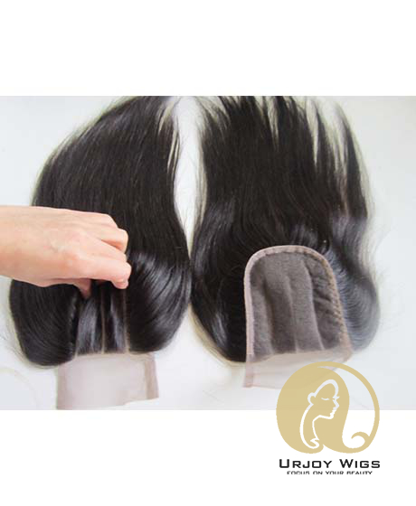 Top Closure Hair Brazilian straight hair Lace Closure Three part