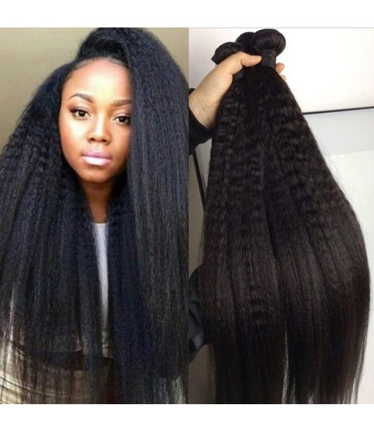 Kinky Straight Hair Wholesale 100 Virgin Human Hair Weaves